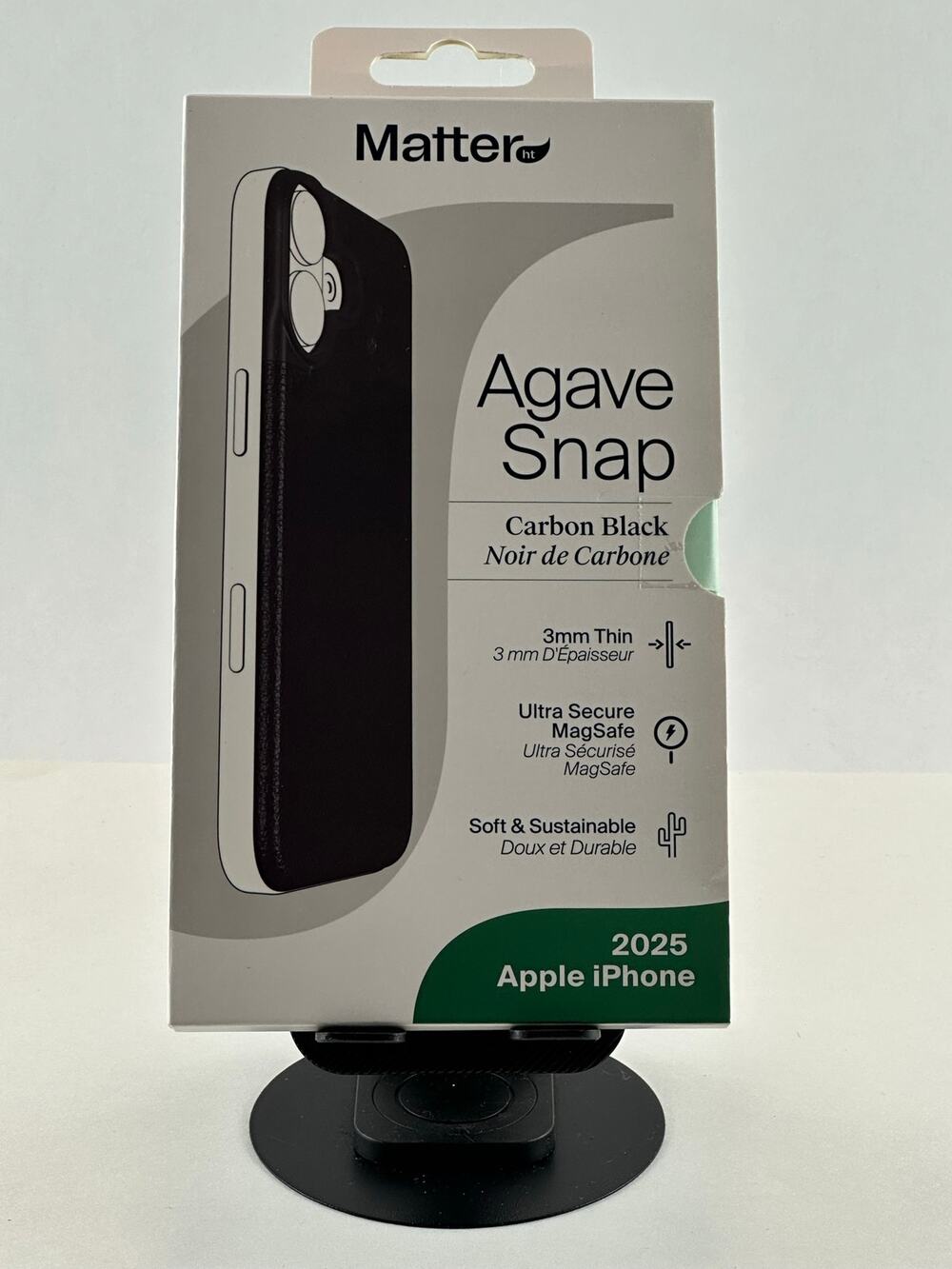 Matter Agave Snap Leather iPhone 17 Dorothy Black Case NWT MSRP: $60.00